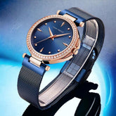 Relojes sencillos y económicos de cuarzo con correa de acero inoxidable CWFS1059