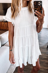 Babydoll-Kleid mit Schmetterlingsärmeln