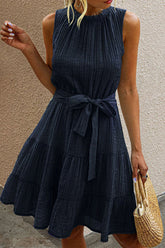 Lässiges Minikleid mit Bindegürtel