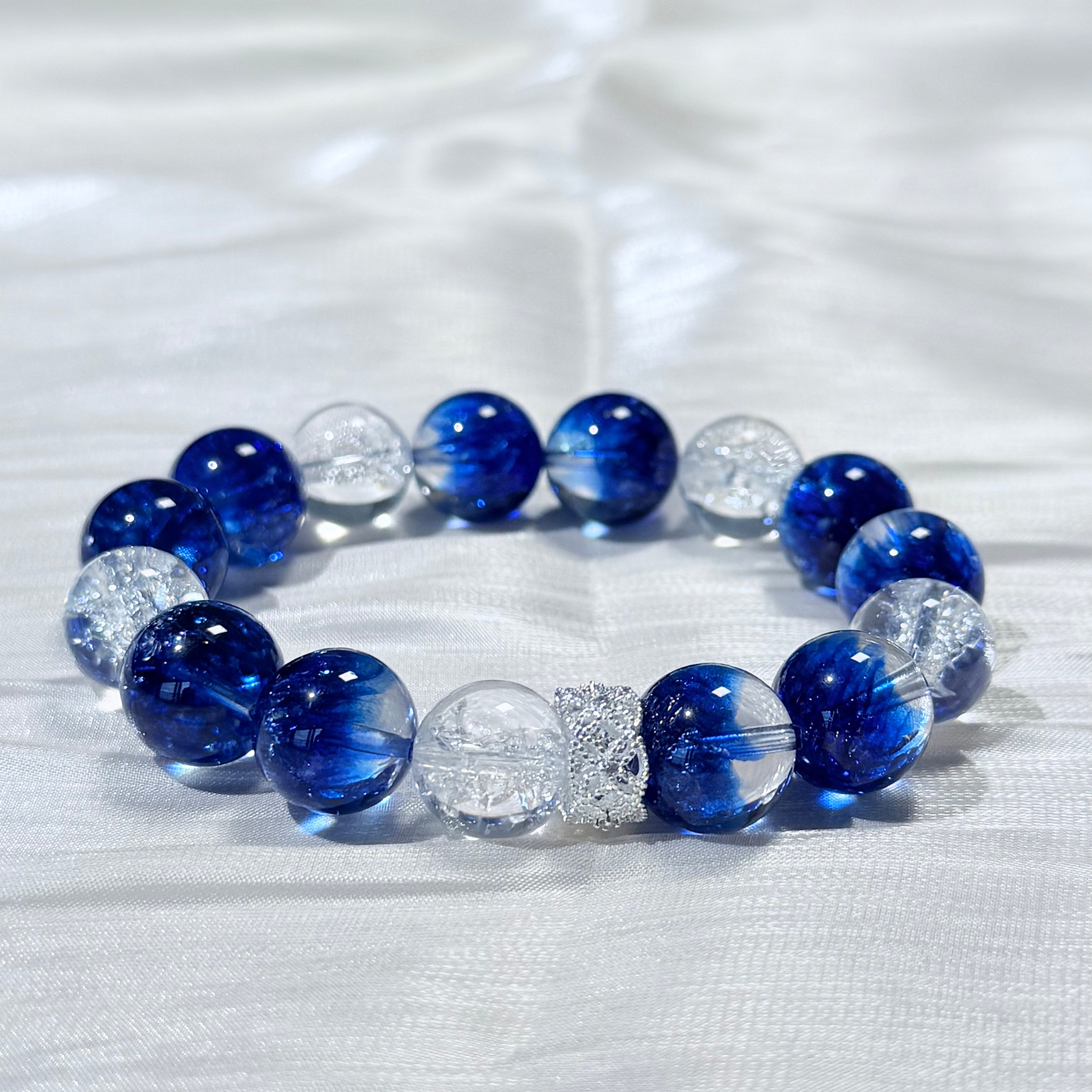 Kyanite & Clear Quartz Crystal Bracelet