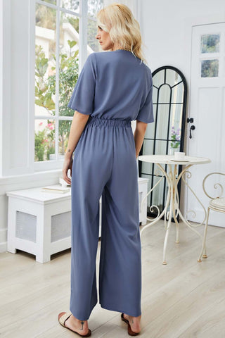 V-Neck T-Shirt Pants Suit