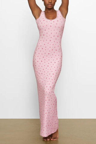 Soft Lounge Lace Scoop Neck Dress