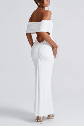Belinda Off-Shoulder Elegance Maxi Dress
