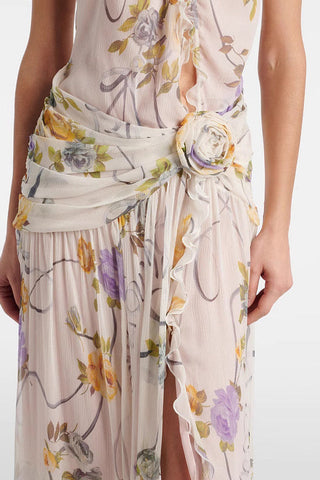 One Shoulder Silk Creponne Dress