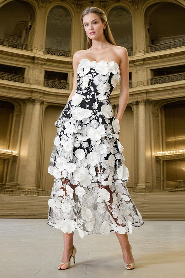 Selene Maxi Tiered 3D Dress