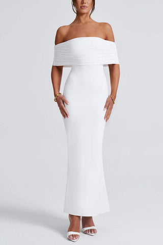 Belinda Off-Shoulder Elegance Maxi Dress