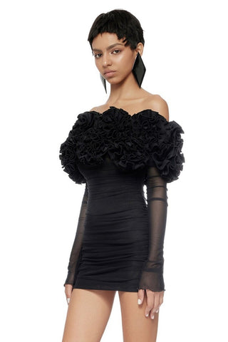 Amity Long Sleeve Tulle Floral Dress