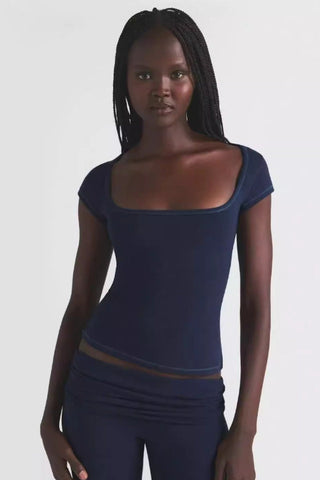 SKIMS Cotton Jersey Scoop Neck T-Shirt