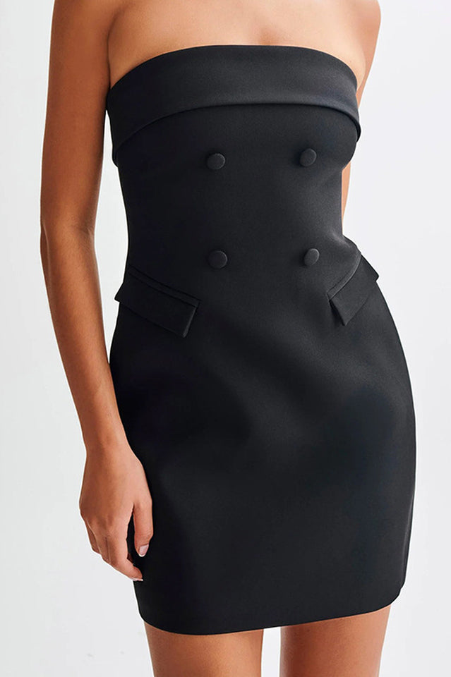 Abbie Strapless Suiting Mini Dress