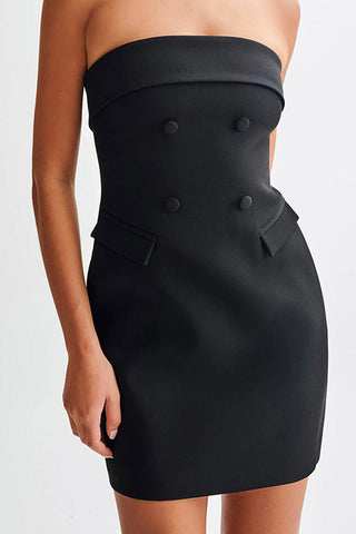 Abbie Strapless Suiting Mini Dress