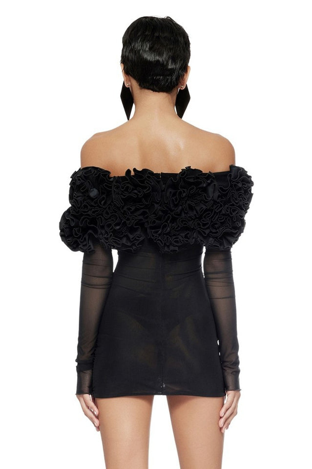 Amity Long Sleeve Tulle Floral Dress