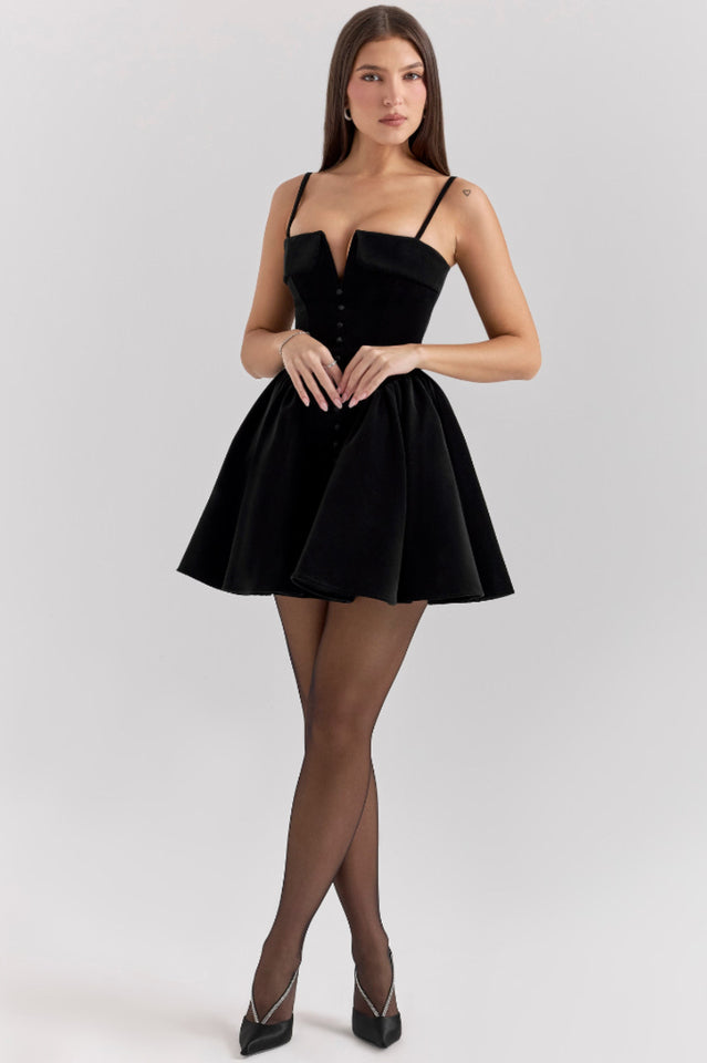 Selina Velvet Tulle Mini Dress