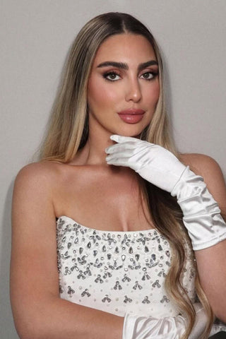 Strapless Crystal A Line Dress