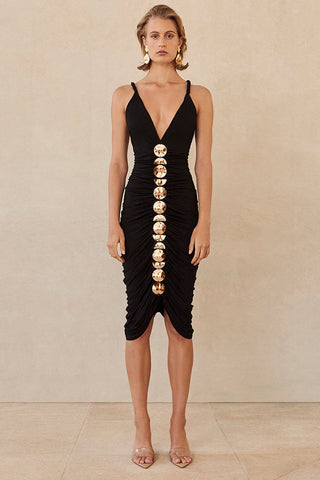 Cynthia Metallic Sequin-Embellished Dress