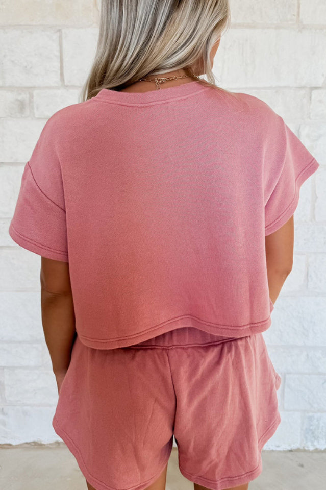 Cropped Tee and Ruffle Skort Set