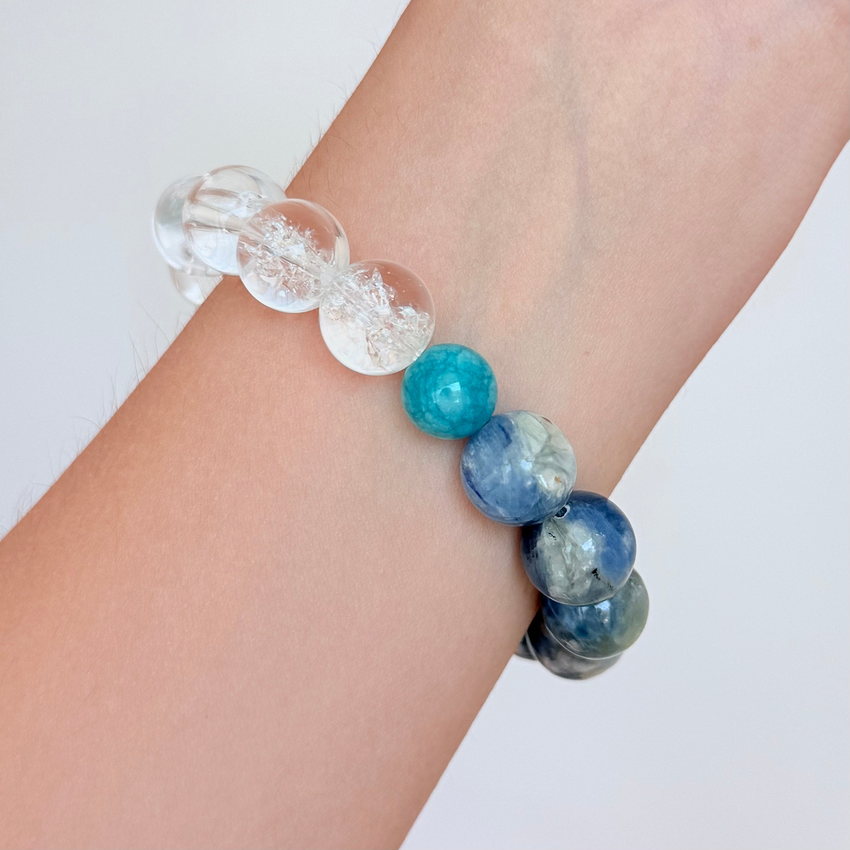 Kyanite & Clear Quartz Crystal Bracelet
