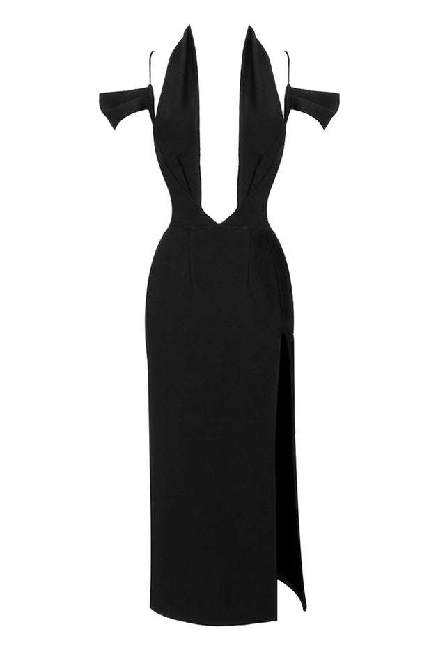 Marigold Elegance Black Dress