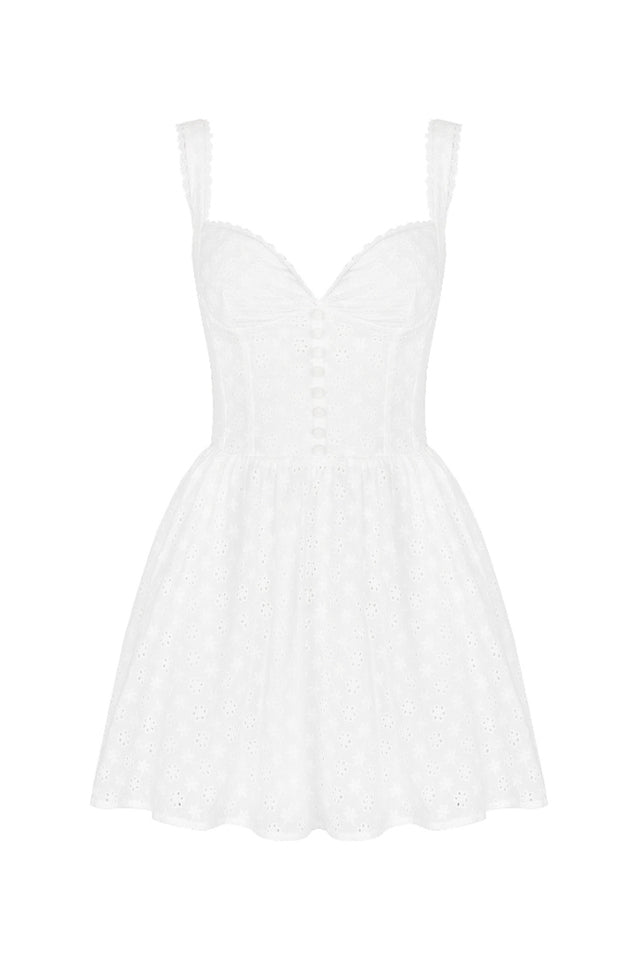 Brigitte Broderie Anglais Corset Mini Dress