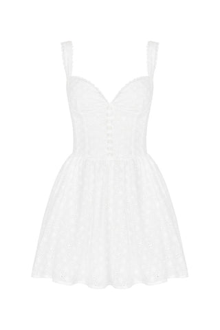 Brigitte Broderie Anglais Corset Mini Dress