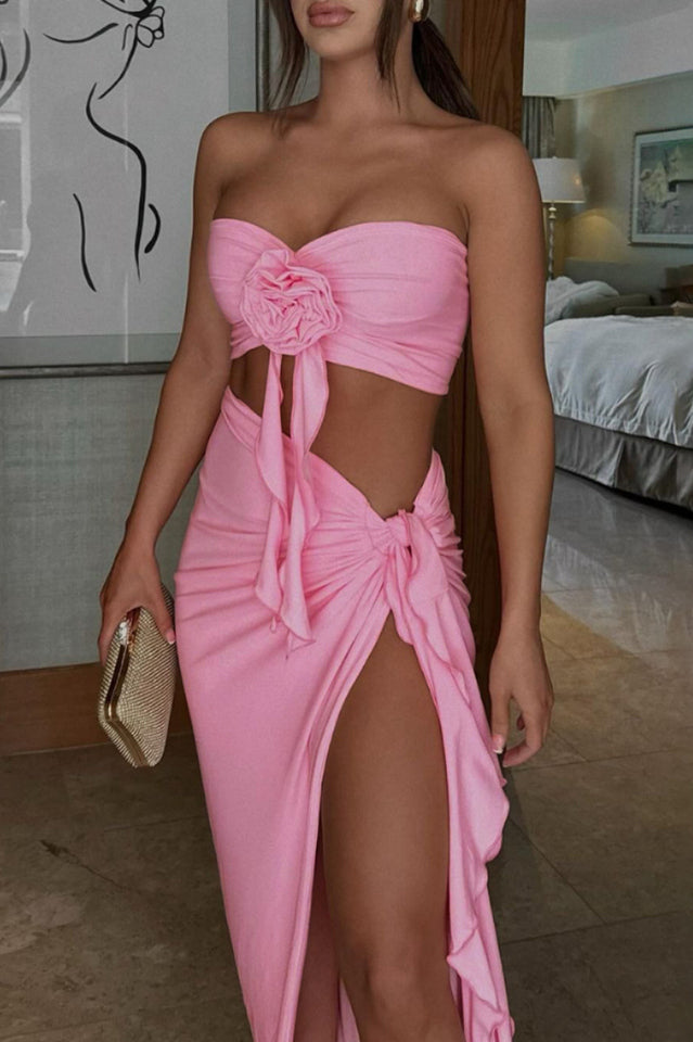 Arrietty Flower Draped Skirt Set