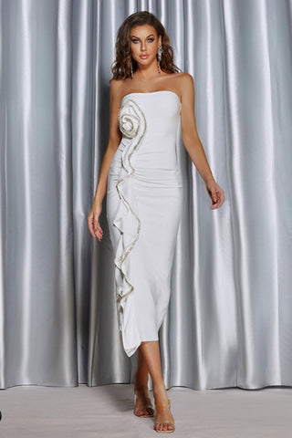Yvonne Strapless Rhinestone Bandage Dress