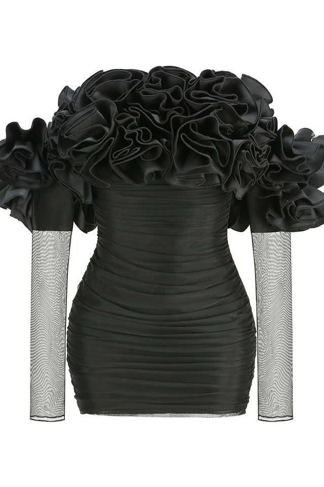 Amity Long Sleeve Tulle Floral Dress