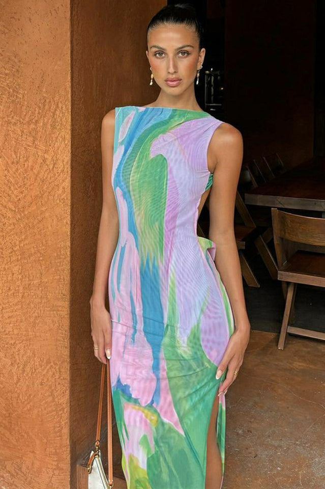 Metztli Printed Maxi Dress