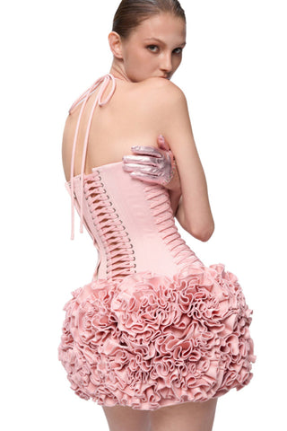 Arifah Floral Halter Neck Corset Skirt Set