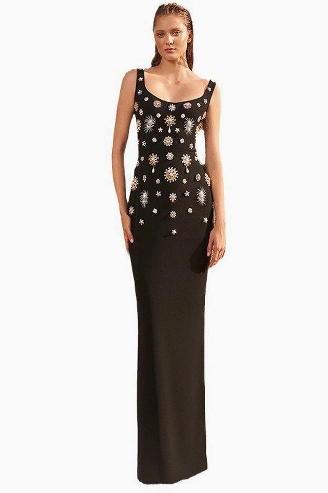 Dismas Rhinestone Ruched Dress
