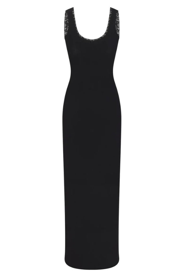 Soft Lounge Lace Scoop Neck Dress