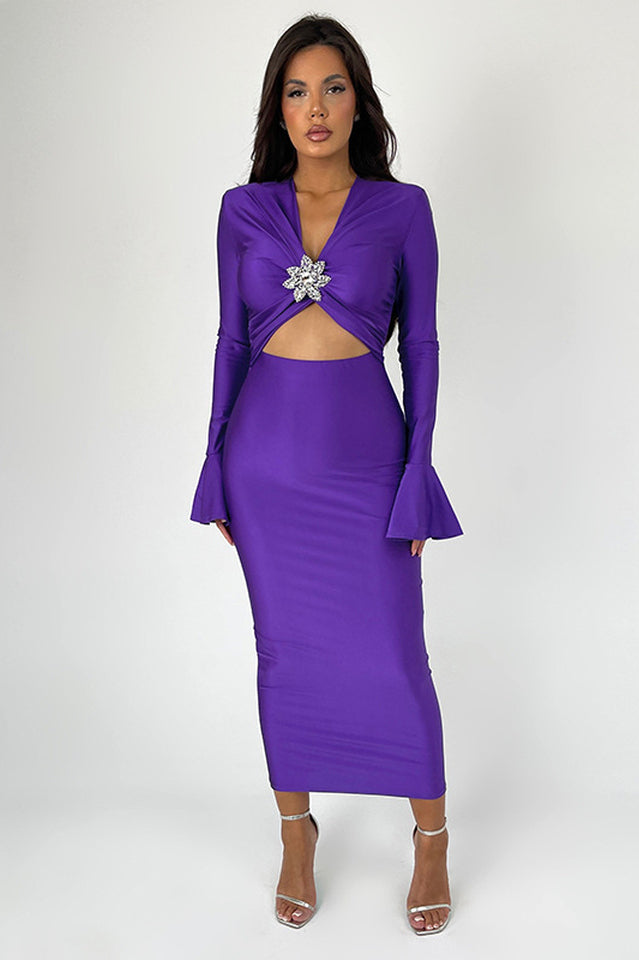Monique Front Cut Out Maxi Dress