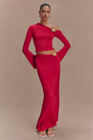 Ainsley Asymmetrical Maxi Skirt