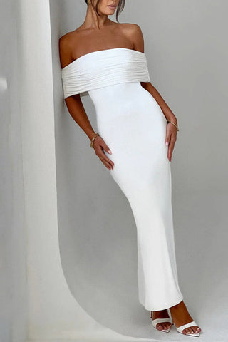 Belinda Off-Shoulder Elegance Maxi Dress