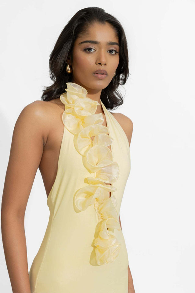 Sheike Halter Floral Maxi Dress