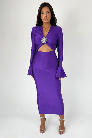Charlotte Hollow Out Maxi Dress