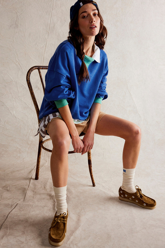 Contrast Dropped Shoulder Sweatshirt