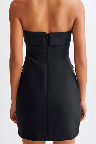 Abbie Strapless Suiting Mini Dress