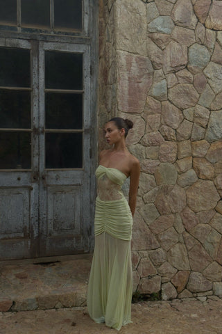 Khadijah Lace And Mesh Maxi Dress