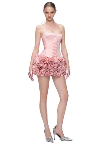 Arifah Floral Halter Neck Corset Skirt Set