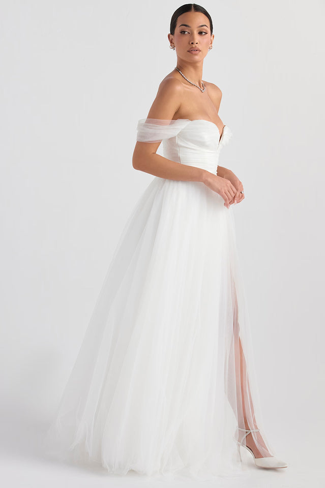 Fairytale White Tulle Bridal Gown