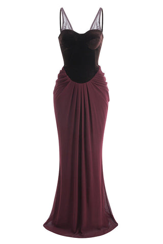 Velvet Corset Maxi Dress