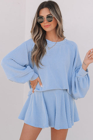 Casual Knit Skirt Set