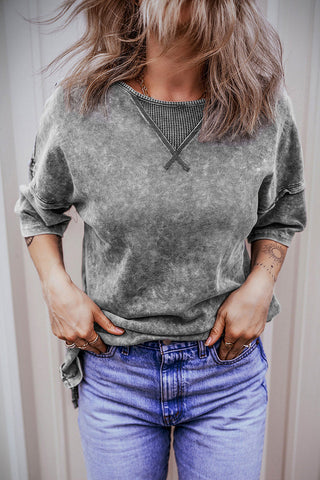 Drop Sleeve Patchwork Plus Tee