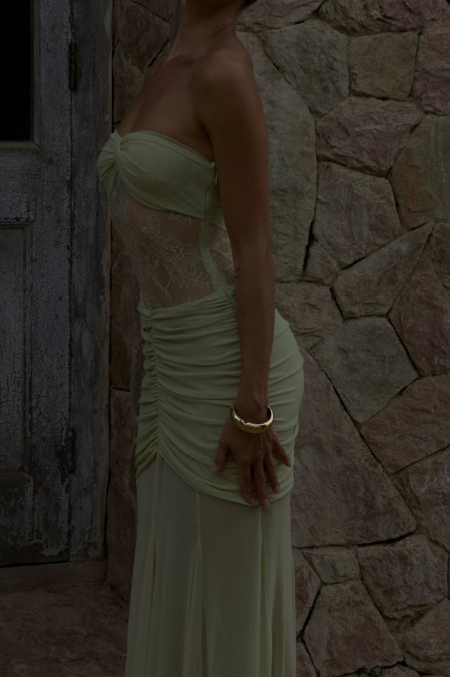 Khadijah Lace And Mesh Maxi Dress