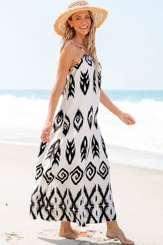 Printed A-Line Maxi Dress