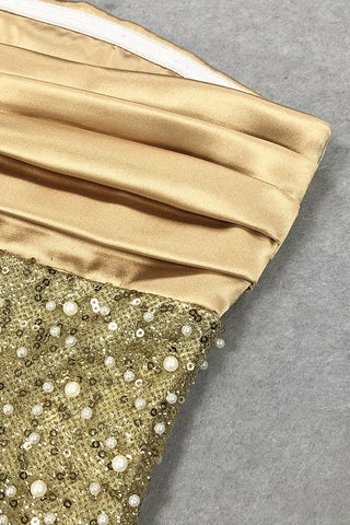 Lainey Pearls Beaded Maxi Dress