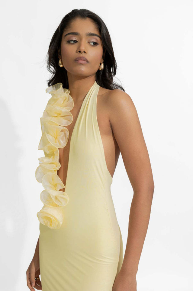 Sheike Halter Floral Maxi Dress