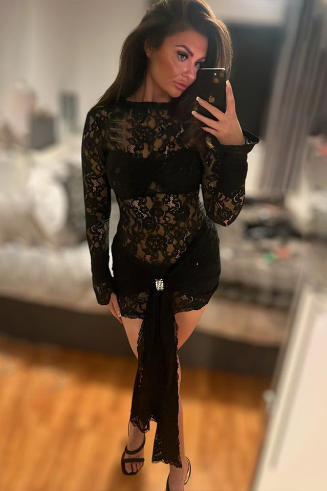 Try Harder Lace Mini Dress