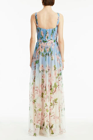 Daryl Strappy Floral Printed Maxi Dress