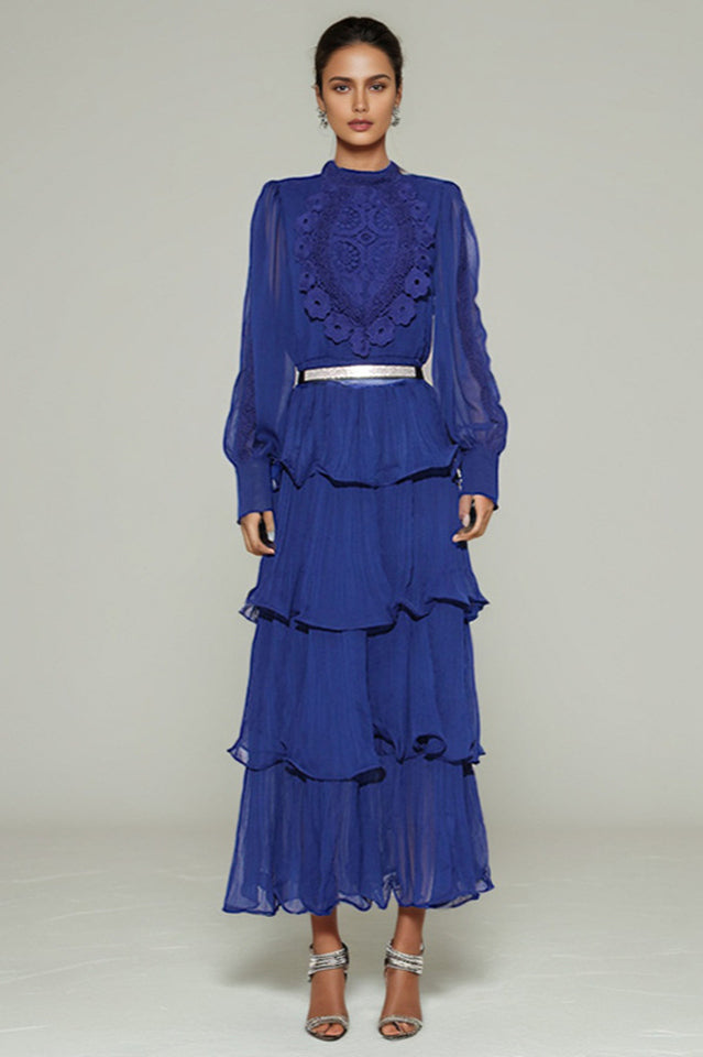 Antheaa Chiffon A-Line Maxi Dress